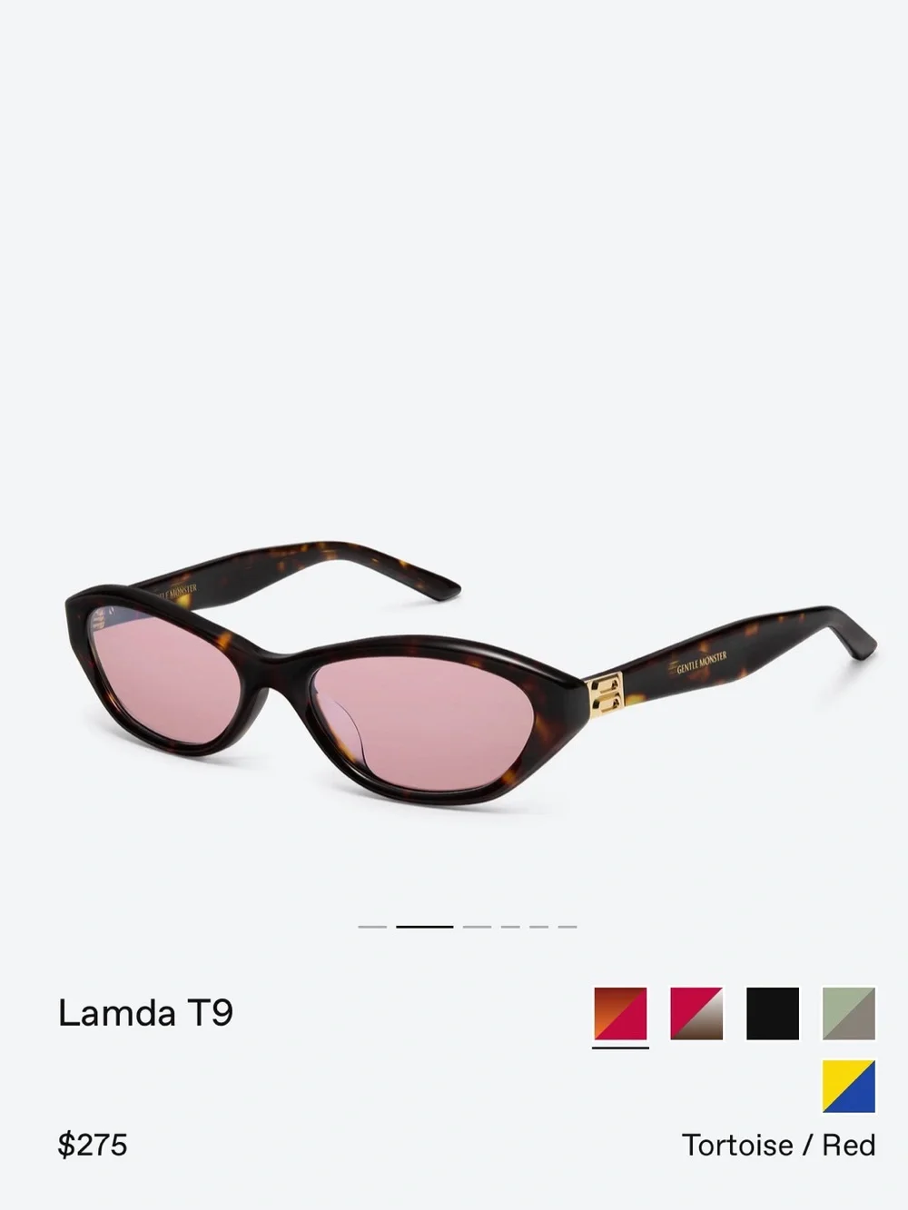 GENTLE MONSTER Lamda T9 Tortoise Frame with Pink Lenses